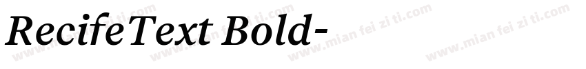 RecifeText Bold字体转换